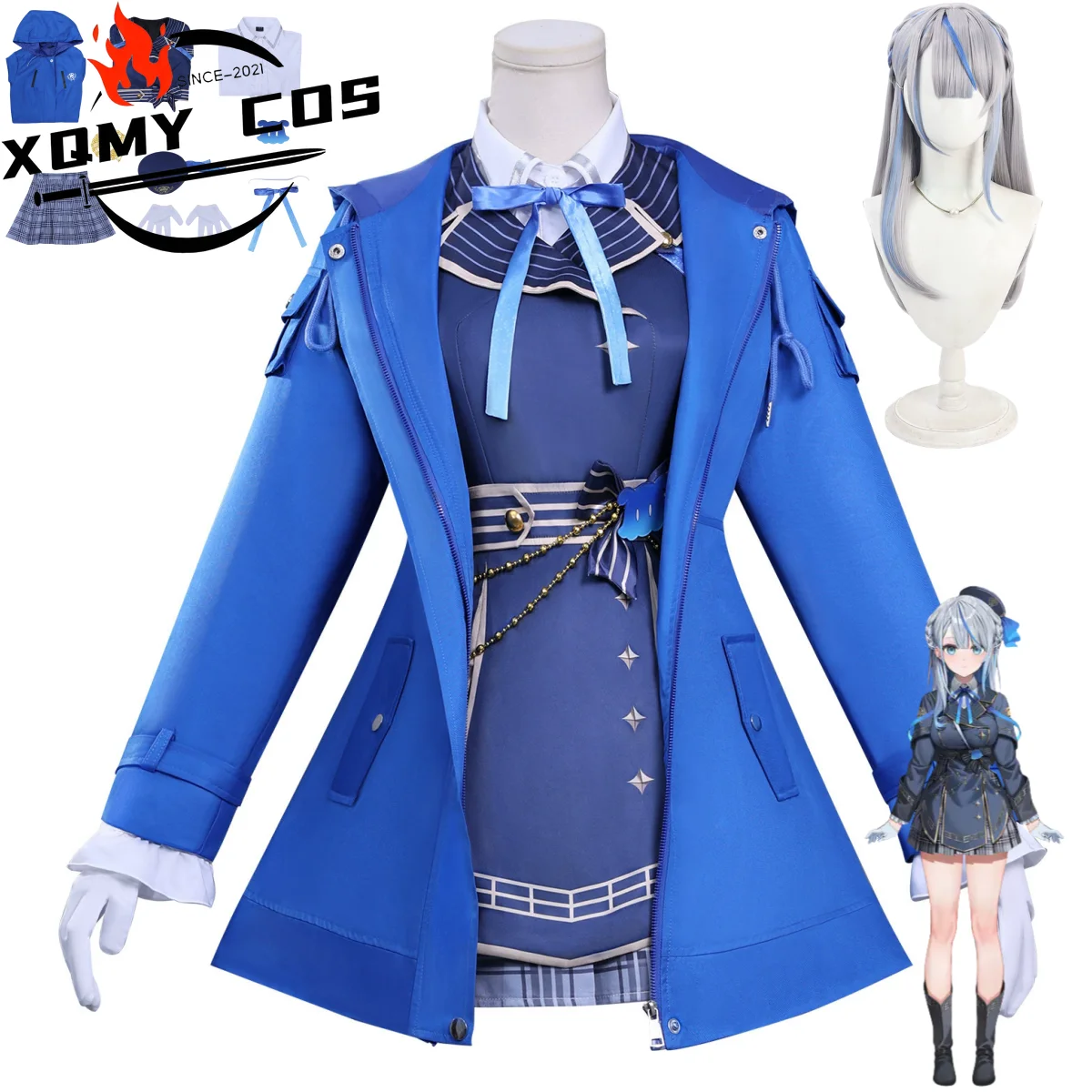 XqAnime Virtual YouTuber Amagai Ruka Cosplay Costume VTuber British Style School Uniform Coat Skirt Wig Woman Kawaii Campus Suit
XqAnime Virtual YouTuber Amagai Ruka Cosplay Costume VTuber British Style School Uniform Coat Skirt Wig Woman Kawaii Campus Suit