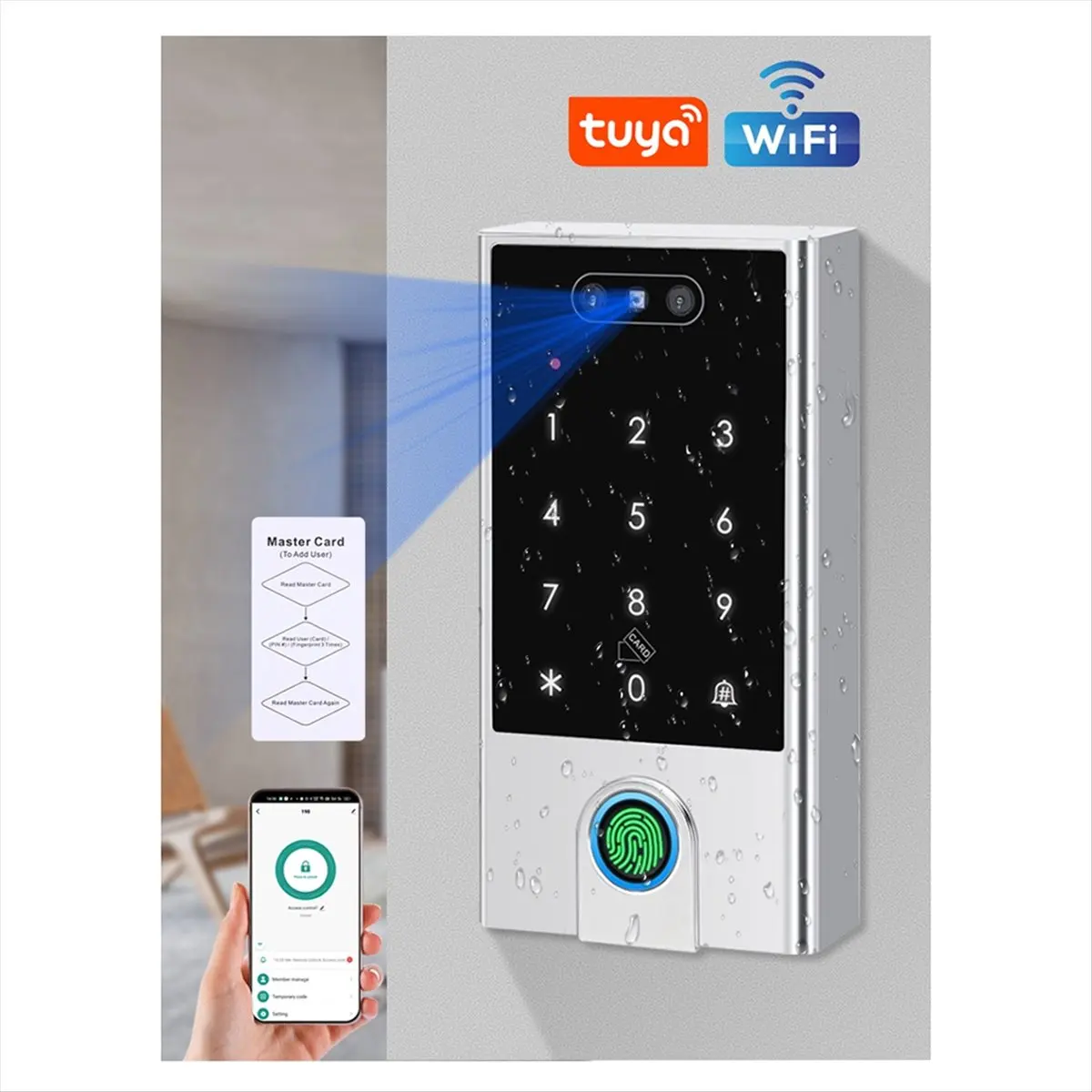 (A32M) Tuya Wifi RFID Access Control Reader with Facial Recognition Fingerprint for Wiegand 24-36 125KHz 13.56MHz
(A32M) Tuya Wifi RFID Access Control Reader with Facial Recognition Fingerprint for Wiegand 24-36 125KHz 13.56MHz