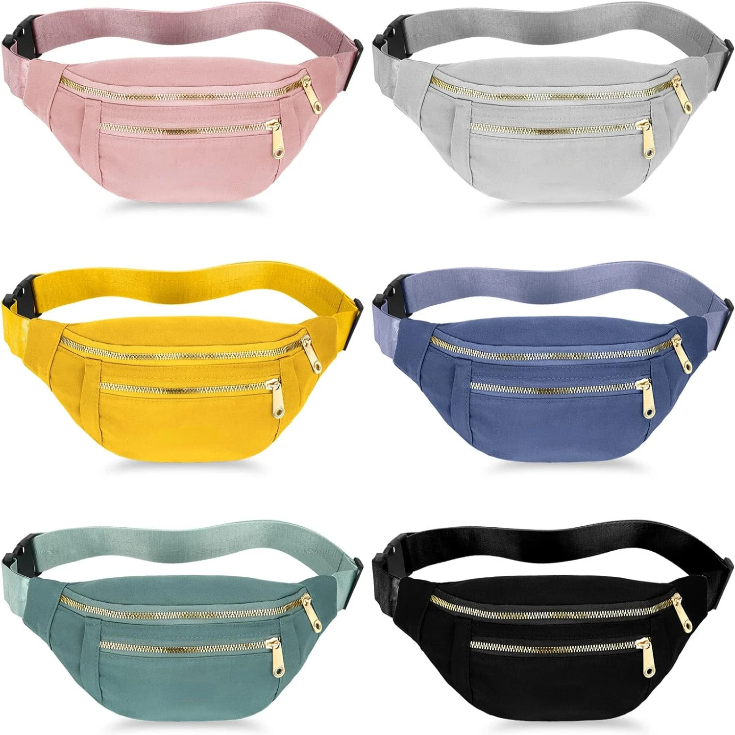 Waterproof, Stylish and Practical 6 Pcs Fanny Pack for Women - Adjustable Strap Waist Bag Ideal for Festival, Sports and Travel
Waterproof, Stylish and Practical 6 Pcs Fanny Pack for Women - Adjustable Strap Waist Bag Ideal for Festival, Sports and Travel