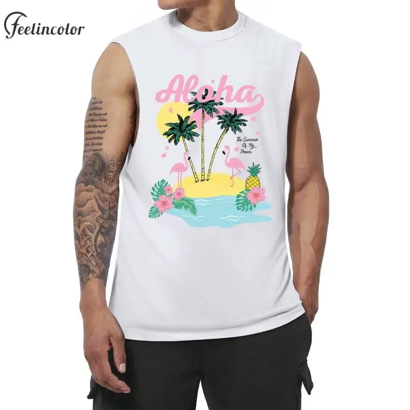 Beach Hello Summer Printed Vest for Men Holiday Tank Tops White Sleeveless Shirts Male Polyester Elastane Clothing S-XXL
Beach Hello Summer Printed Vest for Men Holiday Tank Tops White Sleeveless Shirts Male Polyester Elastane Clothing S-XXL