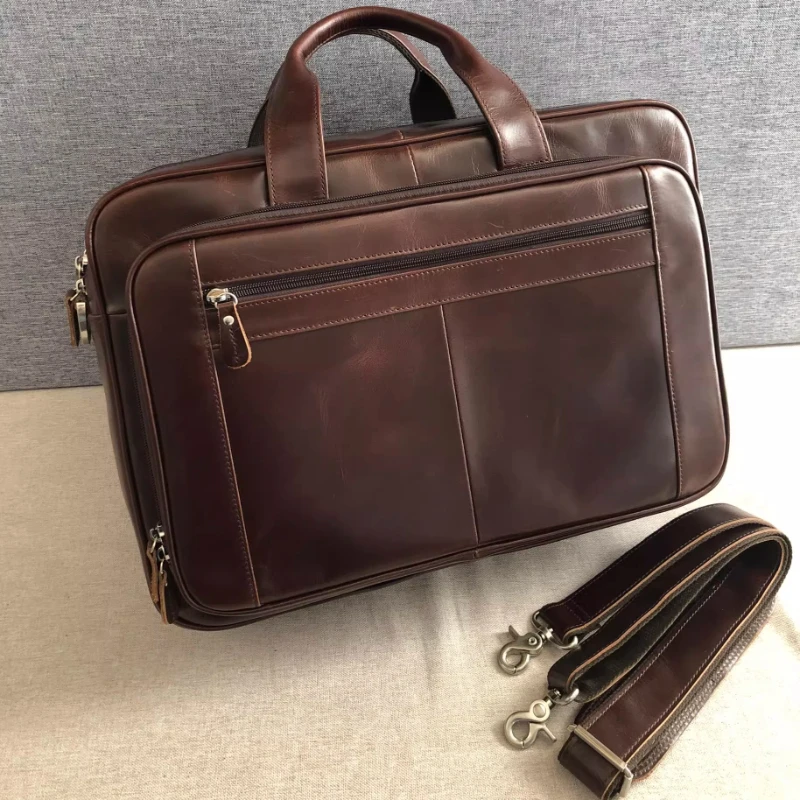 Men Genuine Leather Briefcase Business Bag Crazy Horse Leather Large 17"inch Laptop Bag Male Portfolio Office Case
Men Genuine Leather Briefcase Business Bag Crazy Horse Leather Large 17"inch Laptop Bag Male Portfolio Office Case