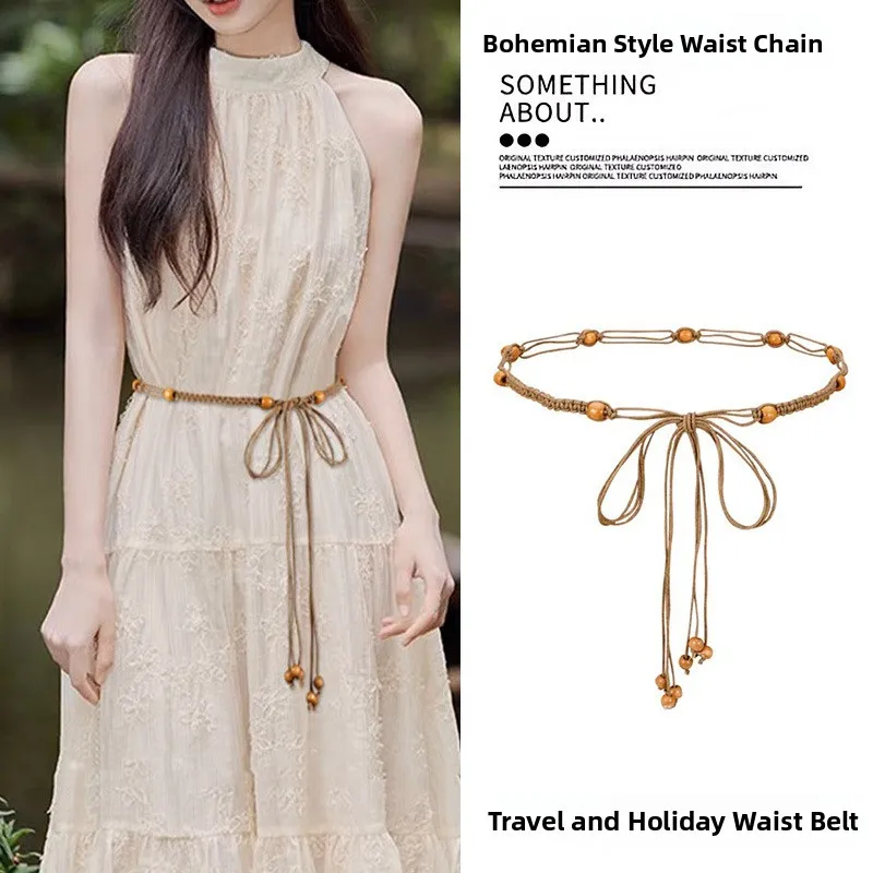 Bohemian Woven Rope Waist Belt Design Women's Skirt Decorative Accessory High-End Feelings Ethnic Style Fashion Accessories
Bohemian Woven Rope Waist Belt Design Women's Skirt Decorative Accessory High-End Feelings Ethnic Style Fashion Accessories