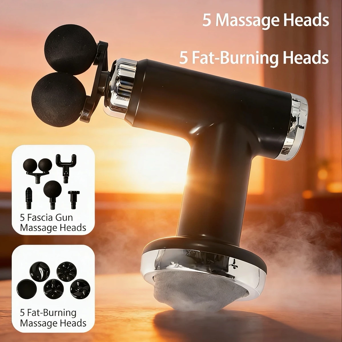 Portable cordless deep tissue fascia vibration muscle relaxation gun, handheld dual-head body massage gun to relieve muscles
Portable cordless deep tissue fascia vibration muscle relaxation gun, handheld dual-head body massage gun to relieve muscles