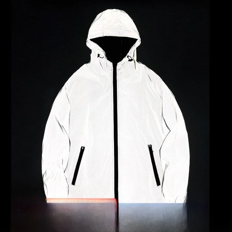 Men's And Women's Motorcycle Style Windbreaker Jacket Night Glow Anti-Wind Clothing Sporty Style Pure Color Casual Coat
Men's And Women's Motorcycle Style Windbreaker Jacket Night Glow Anti-Wind Clothing Sporty Style Pure Color Casual Coat