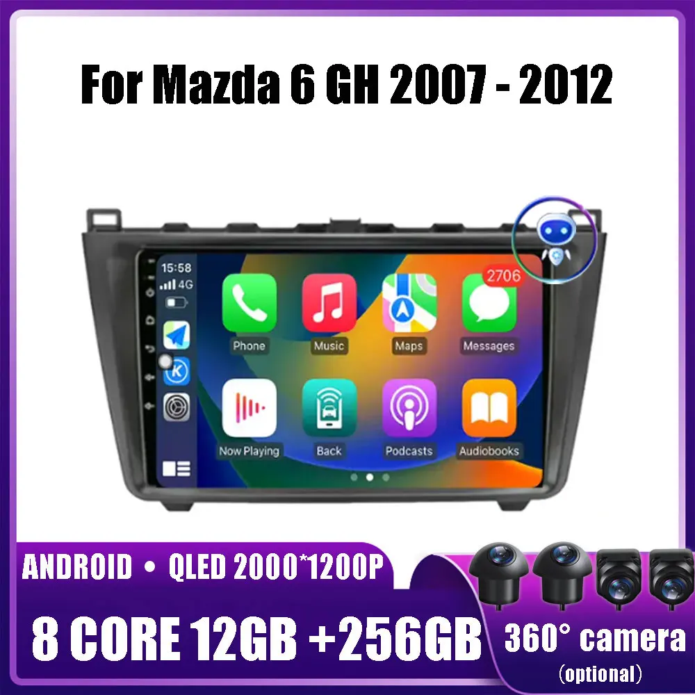 Android 14 для Mazda 6 GH 2007 - 2012 автомобильный мультимедийный плеер головное устройство стерео GPS-навигация BT WIFI DVD 2 din DSP 4G
Android 14 для Mazda 6 GH 2007 - 2012 автомобильный мультимедийный плеер головное устройство стерео GPS-навигация BT WIFI DVD 2 din DSP 4G