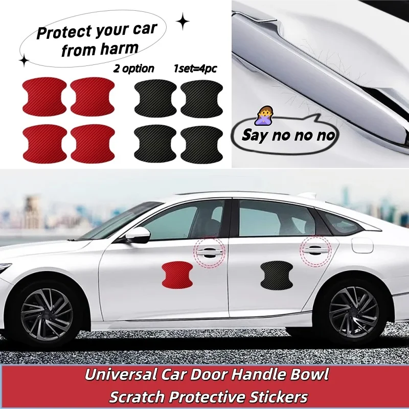 4PCS Car Door Handle Scratch Guard - Carbon Fiber Protective Film for Auto Exterior, Anti-Scuff Interior Bowl Cover Accessories!
4PCS Car Door Handle Scratch Guard - Carbon Fiber Protective Film for Auto Exterior, Anti-Scuff Interior Bowl Cover Accessories!