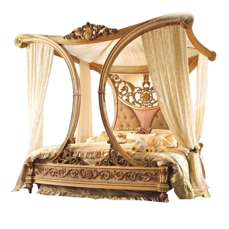 Double bed princess bed, French luxury, Italian villa bed 
Double bed princess bed, French luxury, Italian villa bed