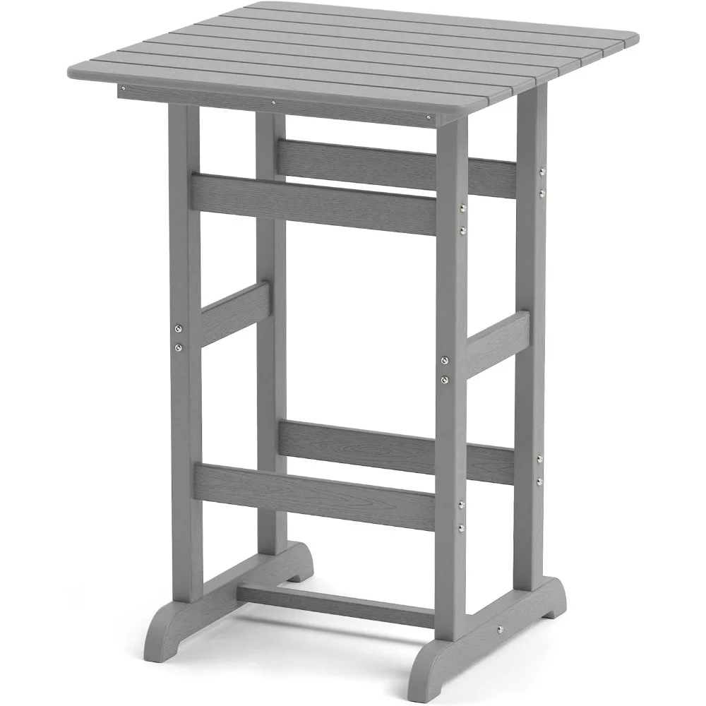 30 x 30 Square Bar Table, Patio HDPE Bar Height Dining Table w/Slatted Tabletop, Outdoor All-Weather High-Top Bistro Ta
30 x 30 Square Bar Table, Patio HDPE Bar Height Dining Table w/Slatted Tabletop, Outdoor All-Weather High-Top Bistro Ta