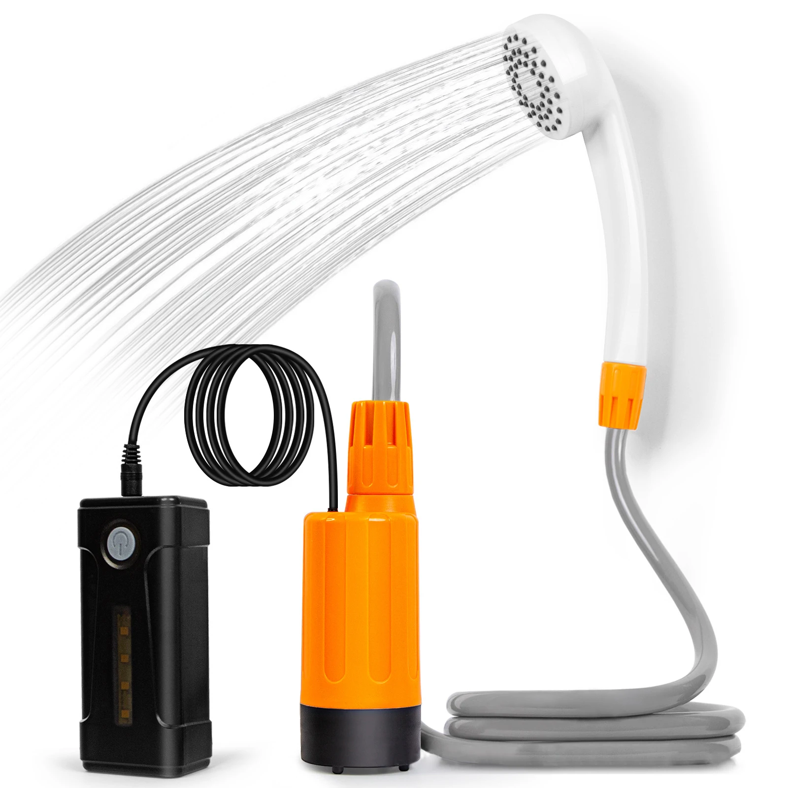 Outdoor Camping Shower IPX7 Waterproof Rechargeable Portable Electric Shower Pump for Hiking Camping Travel Beach Pet Watering
Outdoor Camping Shower IPX7 Waterproof Rechargeable Portable Electric Shower Pump for Hiking Camping Travel Beach Pet Watering