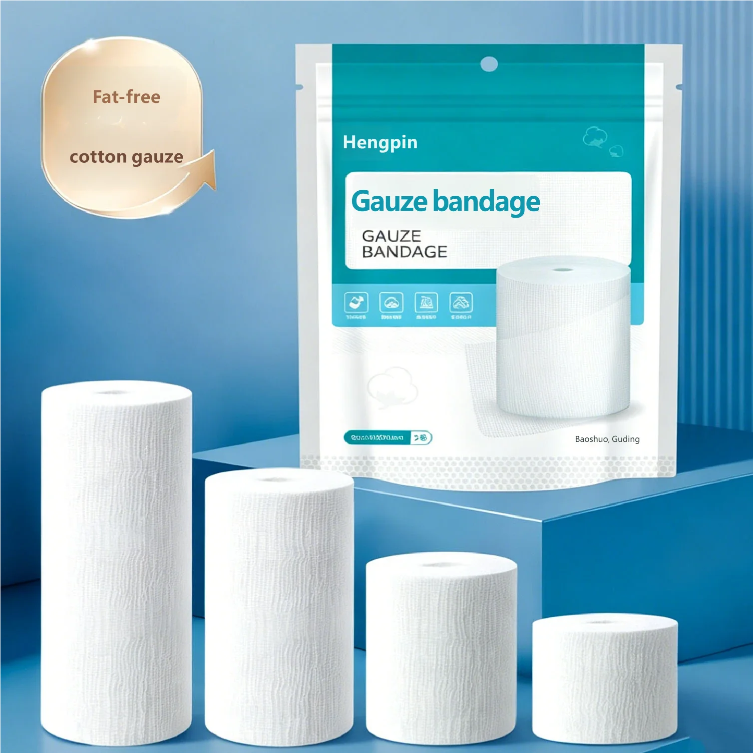 Gauze Bandage Rolls 4.8/6/8/10cm×600cm Soft Absorbent CottonWoundDressingFixing Bandage for FingerWrist Knee Leg First Aid Care
Gauze Bandage Rolls 4.8/6/8/10cm×600cm Soft Absorbent CottonWoundDressingFixing Bandage for FingerWrist Knee Leg First Aid Care