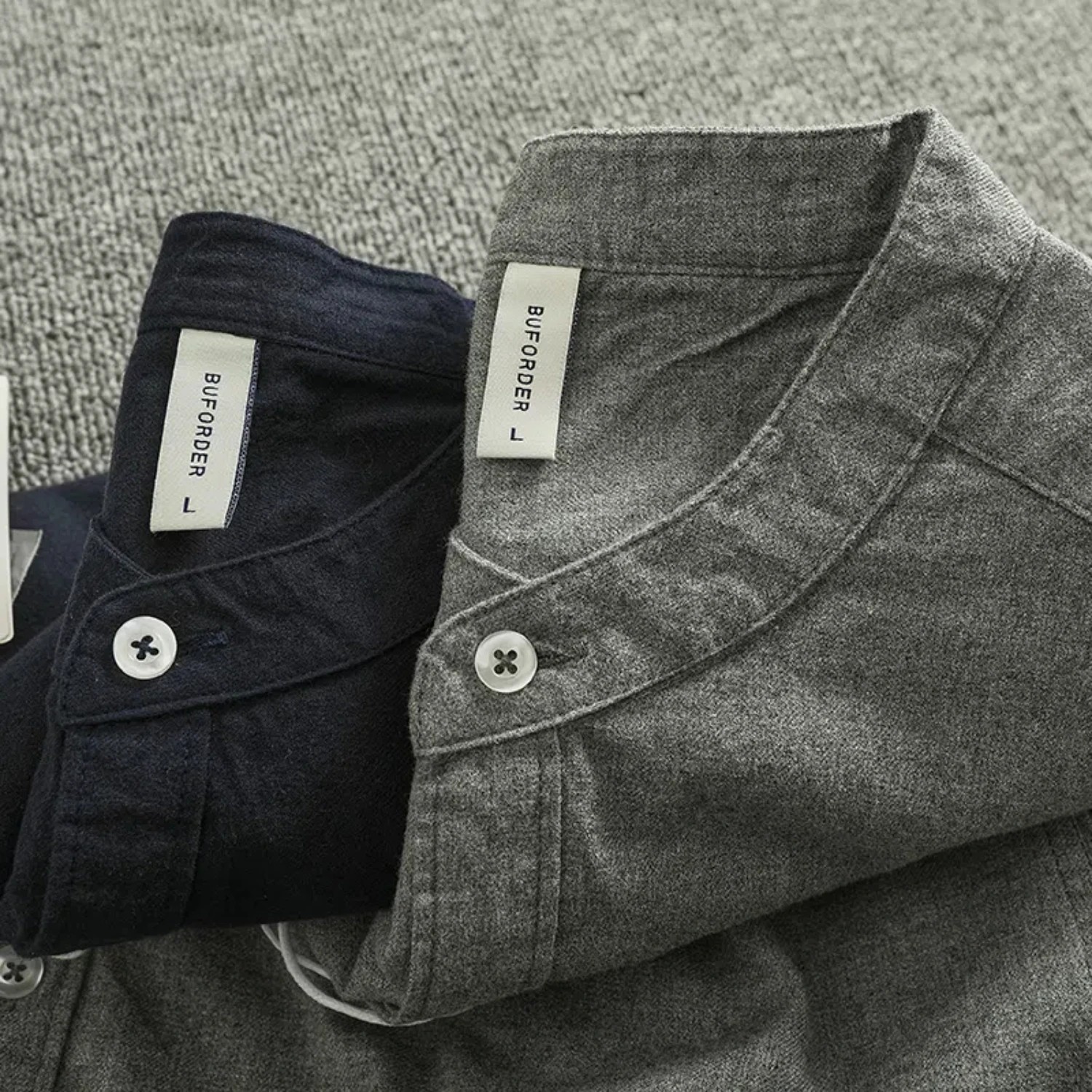 Small stand-up button-down vintage long-sleeved shirt for men solid color casual cotton wash wool absorbent breathable shirt
Small stand-up button-down vintage long-sleeved shirt for men solid color casual cotton wash wool absorbent breathable shirt