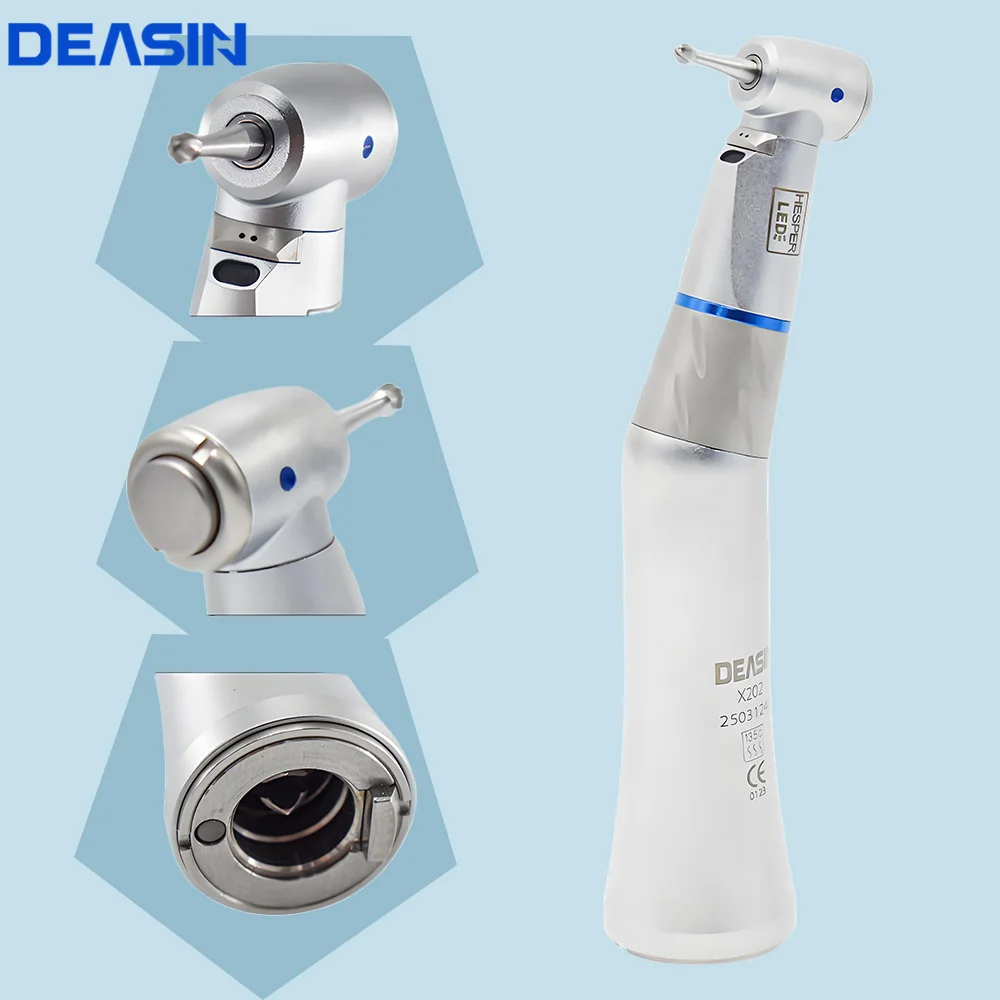 DEASIN Blue Ring X25LKV1 Dental LED Fiber Optic 1:1 Low Slow Speed Contra Angle Handpiece Dentistry equipment
DEASIN Blue Ring X25LKV1 Dental LED Fiber Optic 1:1 Low Slow Speed Contra Angle Handpiece Dentistry equipment
