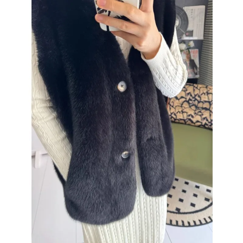 2023 Осень/Зима, новый стиль, меховые жилеты — модная короткая куртка из норки с водопадом, меховым воротником и рукавами
2023 Осень/Зима, новый стиль, меховые жилеты — модная короткая куртка из норки с водопадом, меховым воротником и рукавами