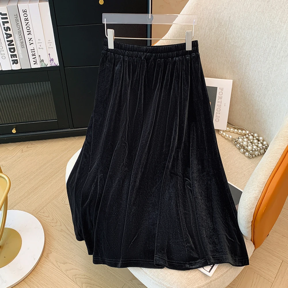 Plus size women's Spring and Autumn casual simple high-waist skirt comfortable elastic waist loose commuting midi style skirt
Plus size women's Spring and Autumn casual simple high-waist skirt comfortable elastic waist loose commuting midi style skirt
