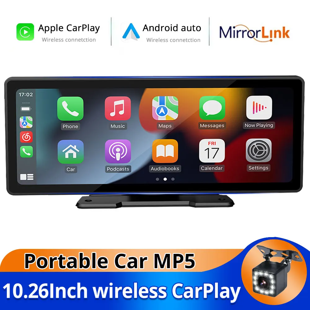 10.26Inch Car Radio Bluetooth Player Portable Wireless CarPlay Android Auto Video Multimedia Touch Screen Universal Car MP5
10.26Inch Car Radio Bluetooth Player Portable Wireless CarPlay Android Auto Video Multimedia Touch Screen Universal Car MP5