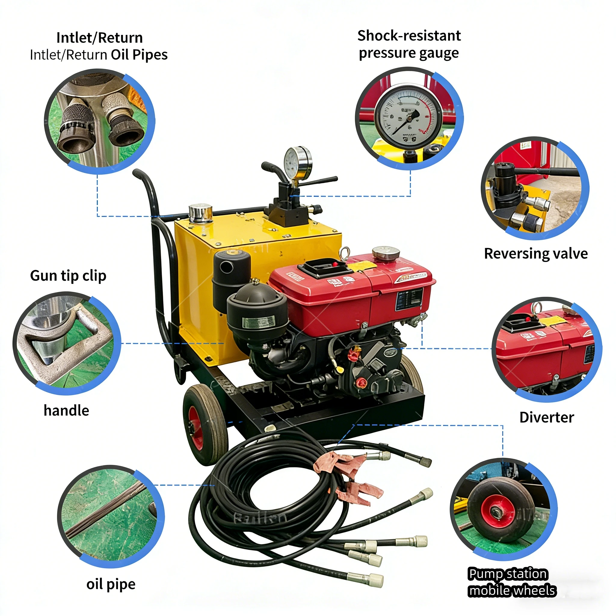 Electric Portable Hydraulic Stone Drill Splitting Machine with Motor Engine Rock Splitter Gun
Electric Portable Hydraulic Stone Drill Splitting Machine with Motor Engine Rock Splitter Gun