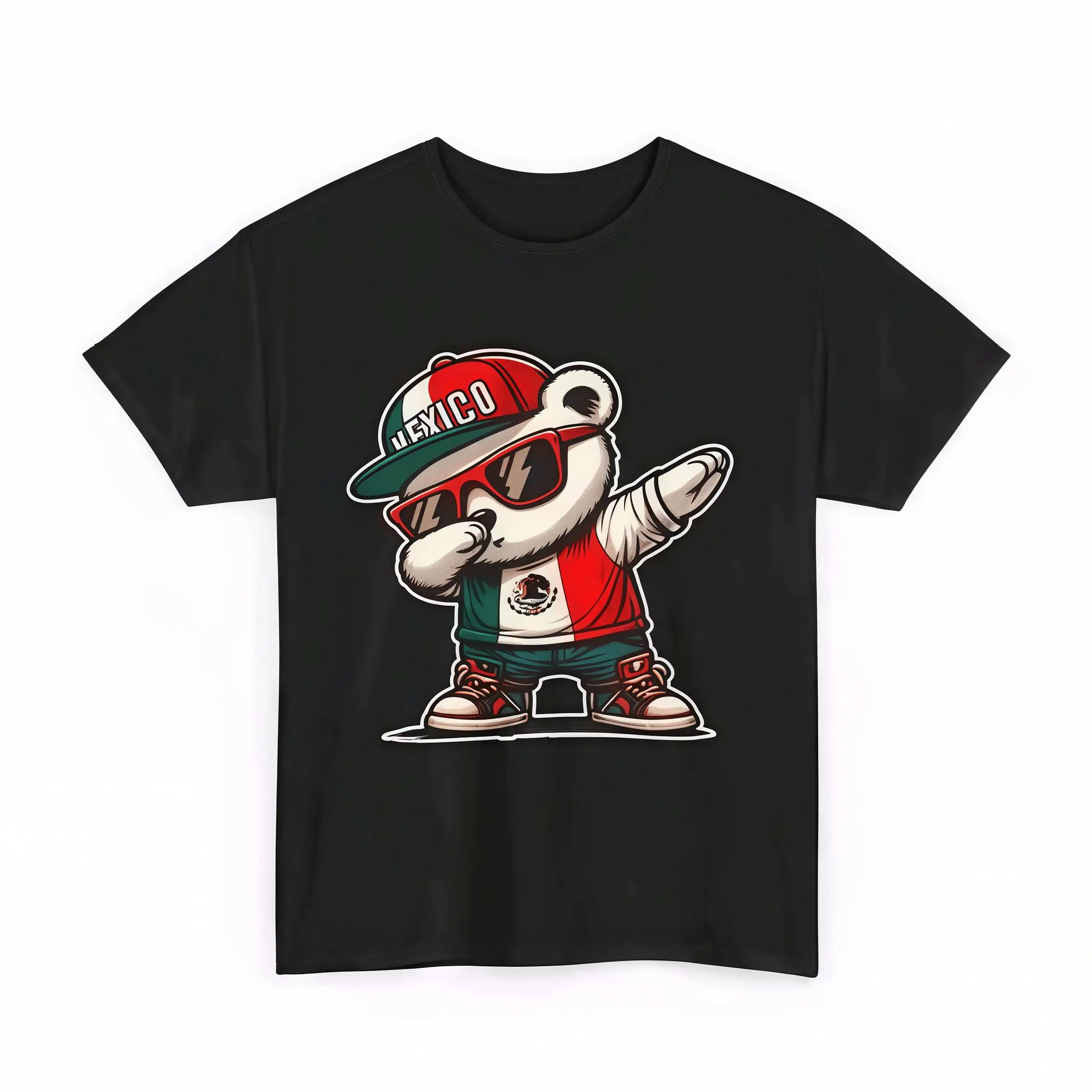 Women's Mexico T-Shirt Cartoon Bear Dab Flag Print Mexican Patriot Gift Tee Cinco De Mayo Cultural Top
Women's Mexico T-Shirt Cartoon Bear Dab Flag Print Mexican Patriot Gift Tee Cinco De Mayo Cultural Top