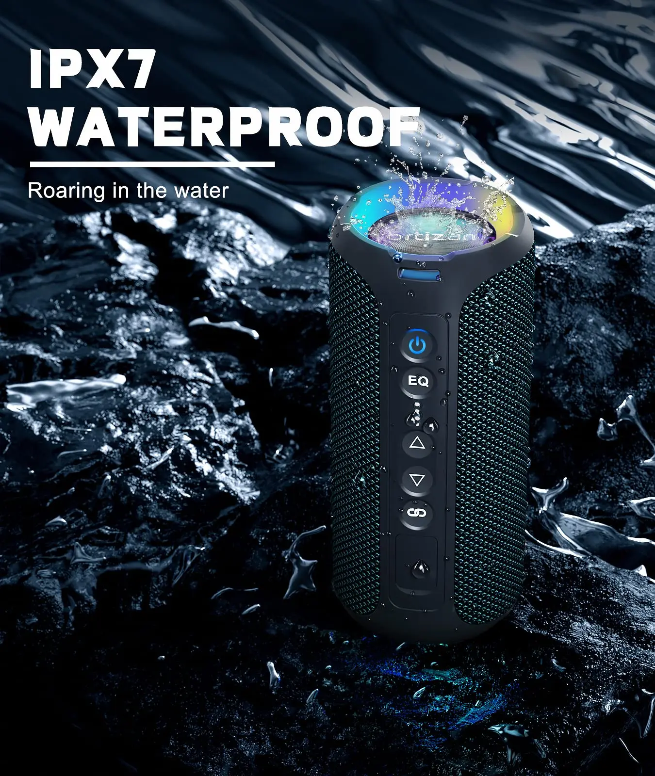Ortizan X8 40W PMPO Loud Stereo Portable Speaker, Wireless Speaker, Shower Speakers Featuring Deep Bass, LED Light, 30H Battery
Ortizan X8 40W PMPO Loud Stereo Portable Speaker, Wireless Speaker, Shower Speakers Featuring Deep Bass, LED Light, 30H Battery