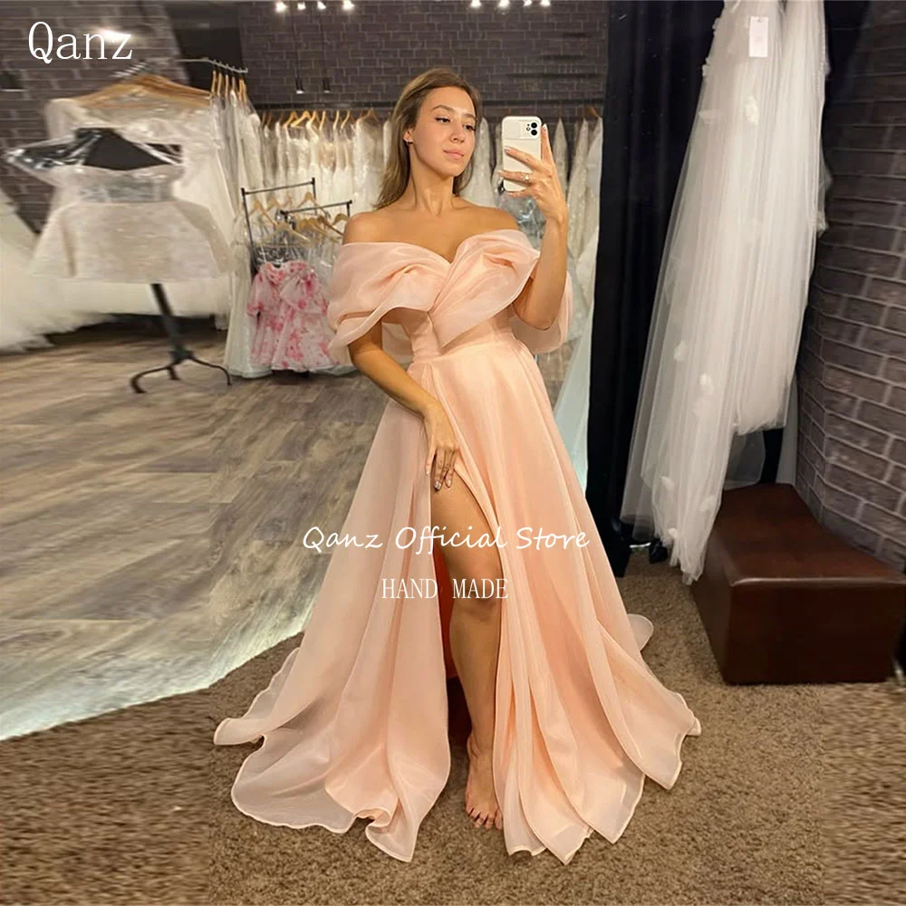 Qanz Formal Off Shoulder Organzadress Women Elegant Party High Slit Long A Line Evening Dresses Robes Bal De Promo Customized
Qanz Formal Off Shoulder Organzadress Women Elegant Party High Slit Long A Line Evening Dresses Robes Bal De Promo Customized