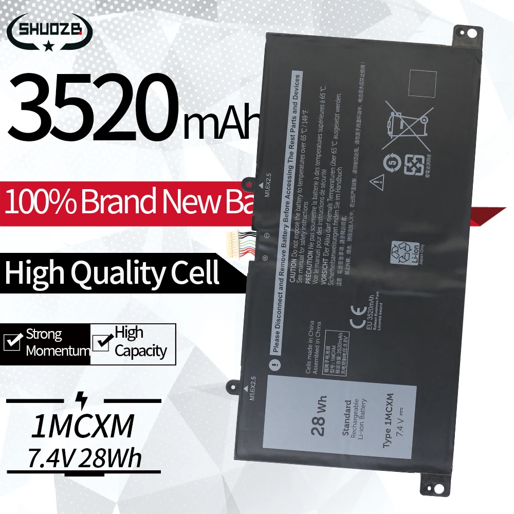 Новый аккумулятор для ноутбука 1MCXM G3JJT PKG3N для Dell Latitude 11 5175 5179, 7,4 В, 28 Вт/ч, 3520 мАч, Бесплатные инструменты
Новый аккумулятор для ноутбука 1MCXM G3JJT PKG3N для Dell Latitude 11 5175 5179, 7,4 В, 28 Вт/ч, 3520 мАч, Бесплатные инструменты
