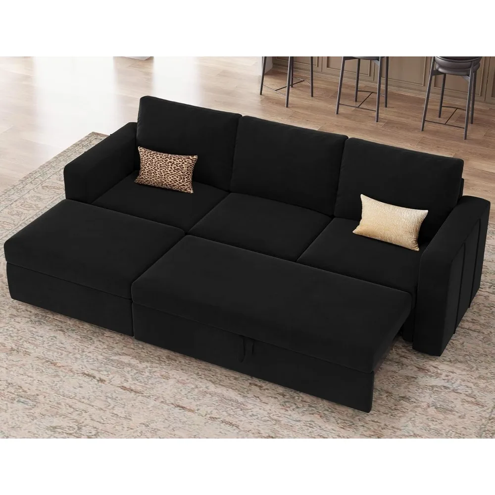 Modular Sectional Sleeper Sofa with Pull Out Couch, L Shaped Sleeper Pull Out Bed, Convertible Sectional Couches for Living
Modular Sectional Sleeper Sofa with Pull Out Couch, L Shaped Sleeper Pull Out Bed, Convertible Sectional Couches for Living