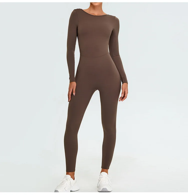 2pcsyoga Set Autumn and Winter Nude Sleeved Yoga Jumpsuit U-shaped Beautiful Back Sports Jumpsuit Tight Running Fitness Suit Gym
2pcsyoga Set Autumn and Winter Nude Sleeved Yoga Jumpsuit U-shaped Beautiful Back Sports Jumpsuit Tight Running Fitness Suit Gym