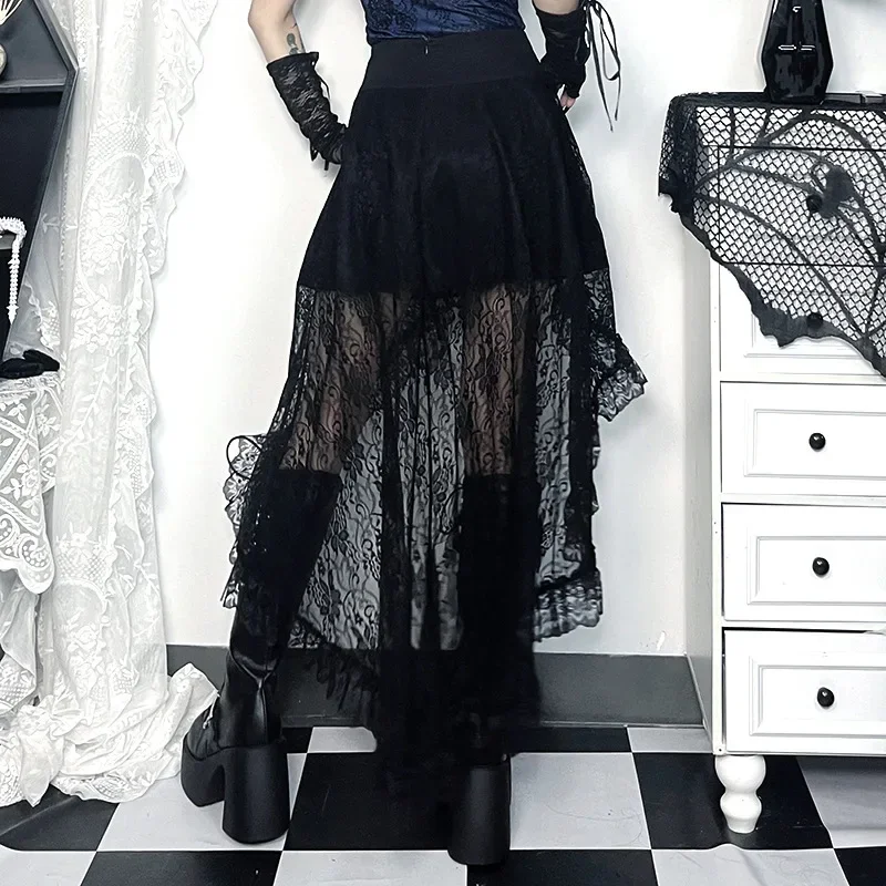 2025 New Vintage Dark Irregular Hem Lace Patchwork Skirts Fairy Grunge Metal Buckle Zip Streetwear Bottoms Gothic Women's Skirts
2025 New Vintage Dark Irregular Hem Lace Patchwork Skirts Fairy Grunge Metal Buckle Zip Streetwear Bottoms Gothic Women's Skirts