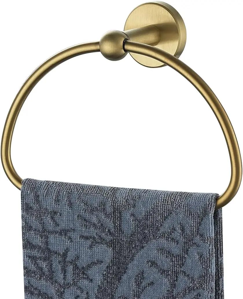 Gold Towel Ring, Stainless Steel Half Ring Towel Holder for Bathroom, 7 Inch Brushed Golden Wall Mount
Gold Towel Ring, Stainless Steel Half Ring Towel Holder for Bathroom, 7 Inch Brushed Golden Wall Mount