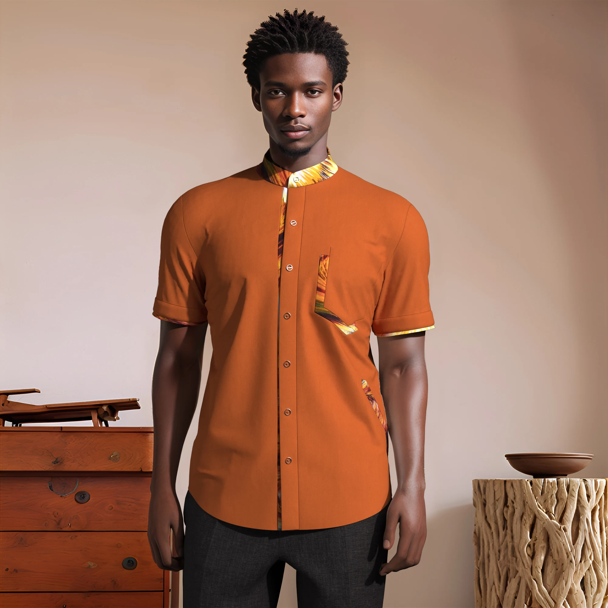 African Mens Ankara Shirt African Print Tops Short Sleeve Shirt Traditional African Cotton Patchwork T-shirt WYN2263
African Mens Ankara Shirt African Print Tops Short Sleeve Shirt Traditional African Cotton Patchwork T-shirt WYN2263
