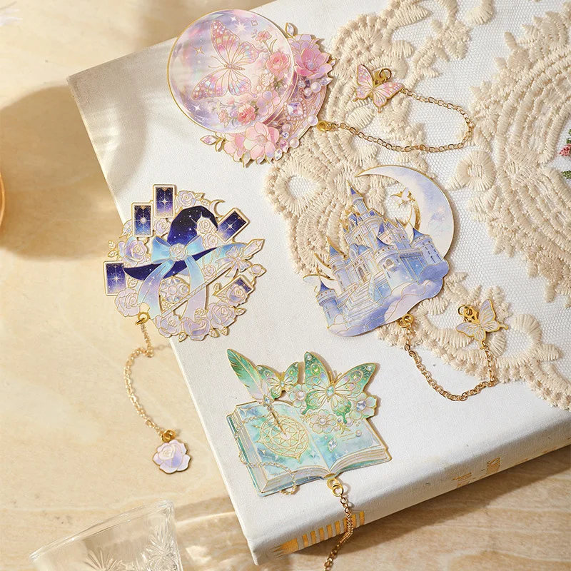 Exquisite Fairy Tale Metal Bookmark With Chain Pendant Creative Page Marker For Planners School Stationery Gift For Book Lover
Exquisite Fairy Tale Metal Bookmark With Chain Pendant Creative Page Marker For Planners School Stationery Gift For Book Lover