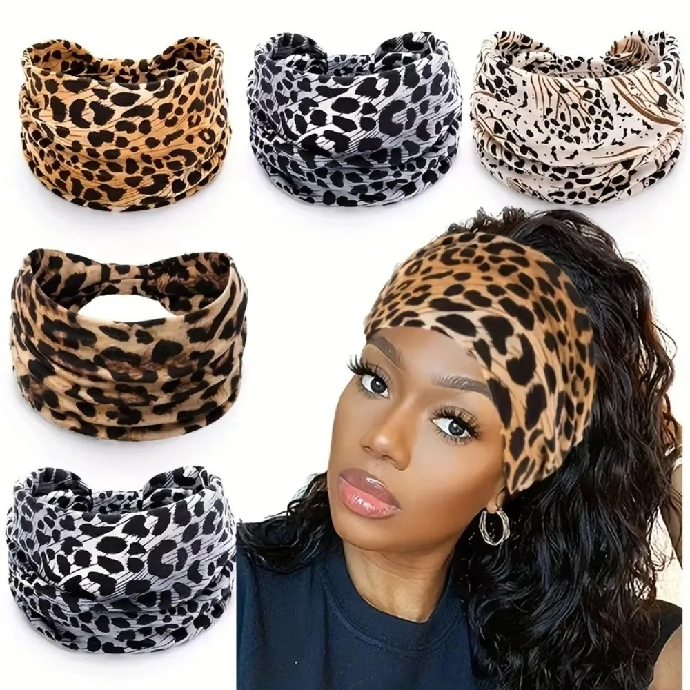 New Leopard Pattern Boho Headband Elastic Wide Turban Headband Sweatproof Breathable Sport Headwear Sport Workout
New Leopard Pattern Boho Headband Elastic Wide Turban Headband Sweatproof Breathable Sport Headwear Sport Workout