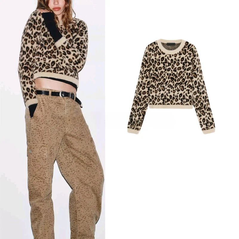 Зимний женский вязаный свитер Long Sve round Ne с животным принтом и эффектом искусственного меха, полиэстер, повседневный топ Faion
Зимний женский вязаный свитер Long Sve round Ne с животным принтом и эффектом искусственного меха, полиэстер, повседневный топ Faion