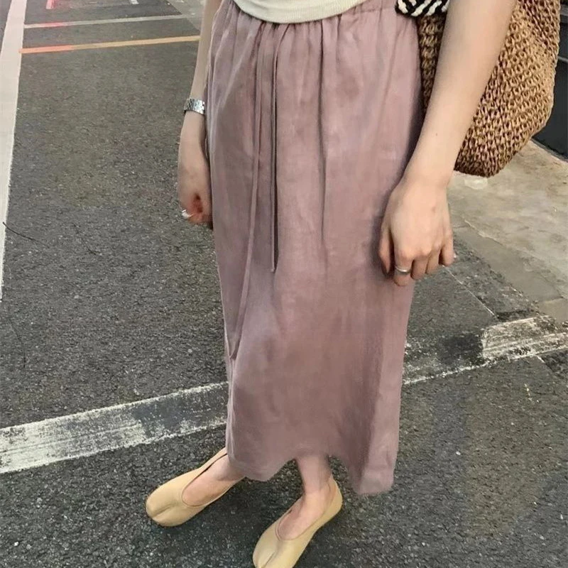 Летняя коллекция 2024: Модная женская юбка миди нежно-розового цвета, тонкая, эластичная, с высокой талией, повседневная, А-силуэт, для офиса и на каждый день
Летняя коллекция 2024: Модная женская юбка миди нежно-розового цвета, тонкая, эластичная, с высокой талией, повседневная, А-силуэт, для офиса и на каждый день