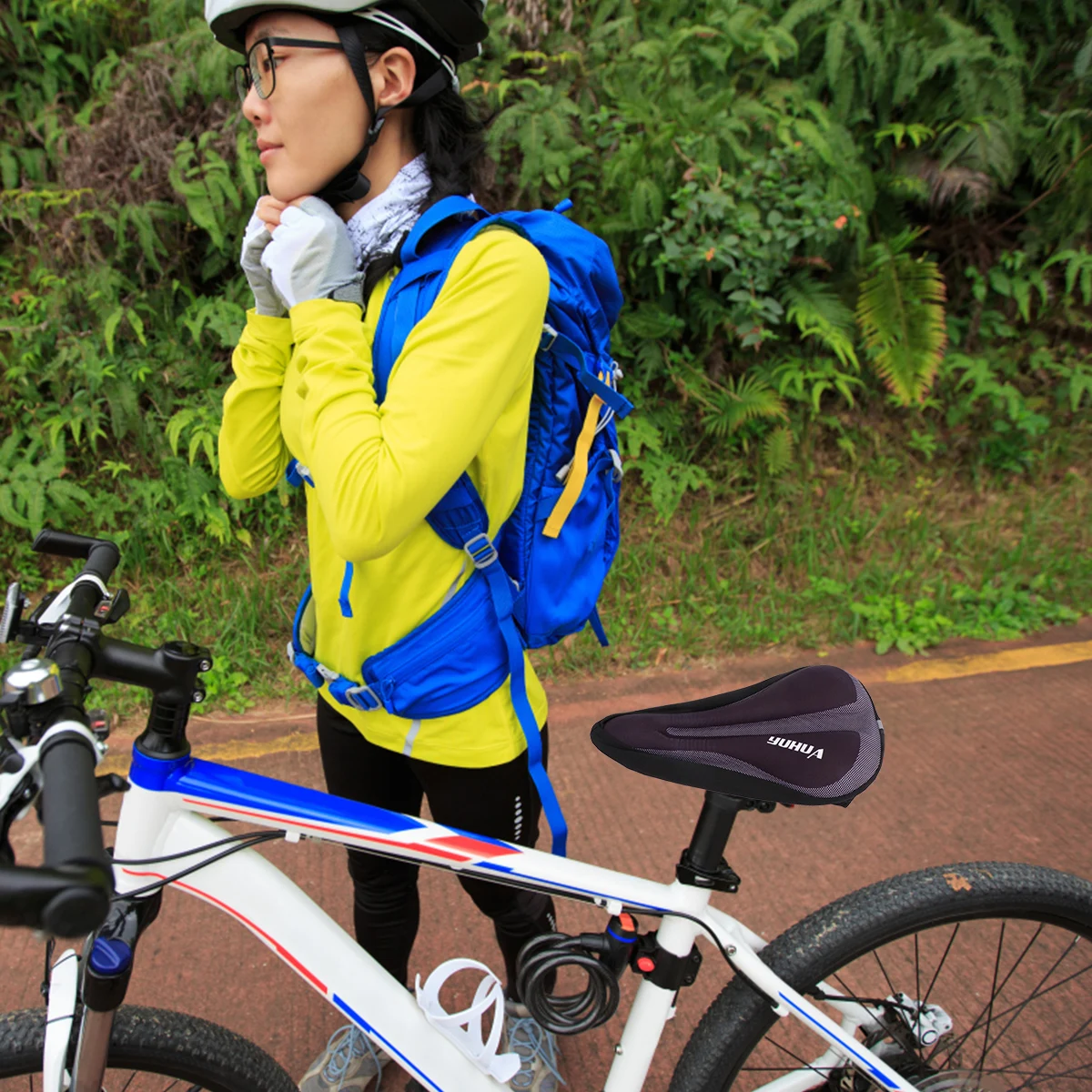 1pc 3D Anti Skid Bike Saddle Cover Comfortable Sponge Cushion Seat Pad For Road Mountain Bike Cycling Seat With Waterproof Cover
1pc 3D Anti Skid Bike Saddle Cover Comfortable Sponge Cushion Seat Pad For Road Mountain Bike Cycling Seat With Waterproof Cover