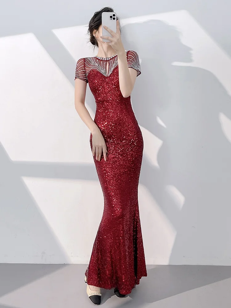 Красное вечернее платье для женщин: элитное свадебное, для помолвки, для ведущей, роскошное, с пайетками, фасон «рыбий хвост», длинная юбка для вечеринок и торжеств
Красное вечернее платье для женщин: элитное свадебное, для помолвки, для ведущей, роскошное, с пайетками, фасон «рыбий хвост», длинная юбка для вечеринок и торжеств