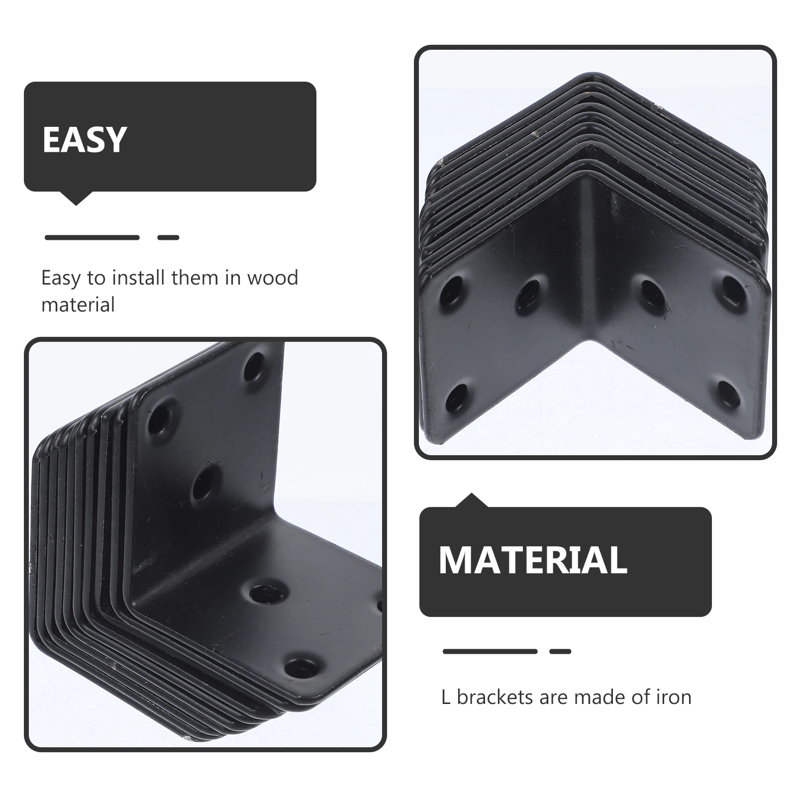 10pcs L Right Angle Brackets Heavy Duty Metal Shelf Brackets For Wood Countertops Strong Support Corner Shelf Bracket Black
10pcs L Right Angle Brackets Heavy Duty Metal Shelf Brackets For Wood Countertops Strong Support Corner Shelf Bracket Black