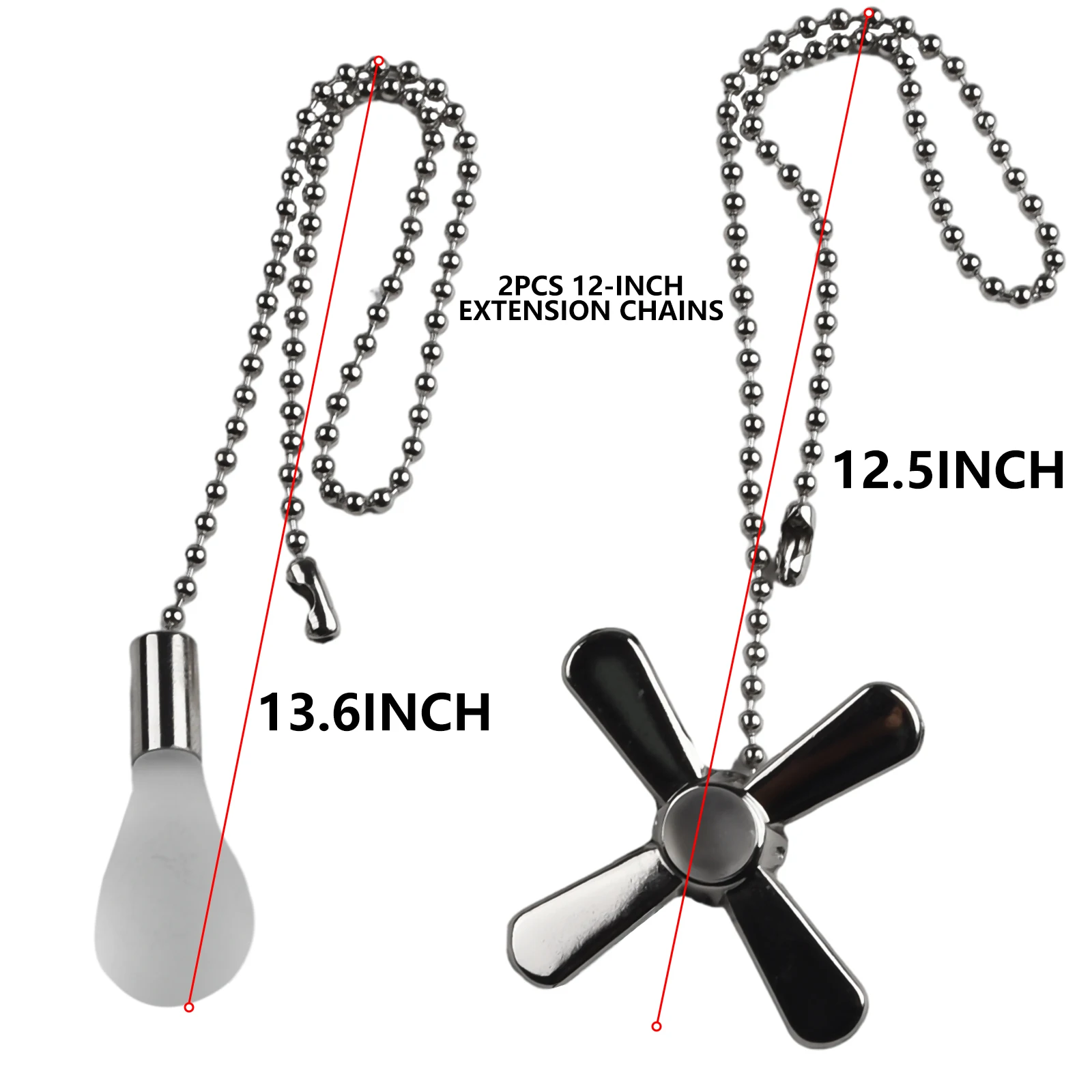 2PCS Creative Metal Ceiling Fan Chandelier Pull Chain Beaded Extension Chains With Light Bulb And Fan Cord Lamps Lighting
2PCS Creative Metal Ceiling Fan Chandelier Pull Chain Beaded Extension Chains With Light Bulb And Fan Cord Lamps Lighting