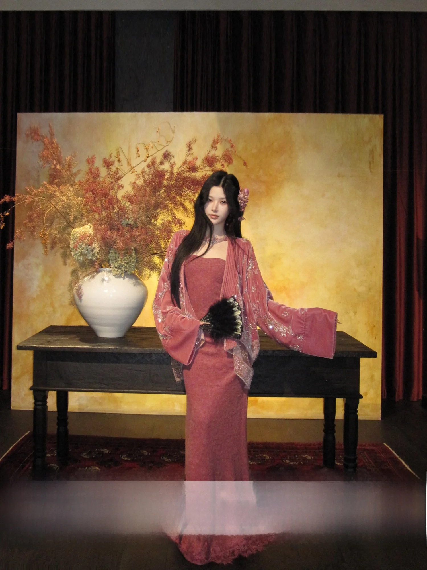 New Chinese Style Velvet Jacket Embroidered Beads Midi Dress Women's Fashion Set Long Sleeve Loose Fit Autumn Spring
New Chinese Style Velvet Jacket Embroidered Beads Midi Dress Women's Fashion Set Long Sleeve Loose Fit Autumn Spring