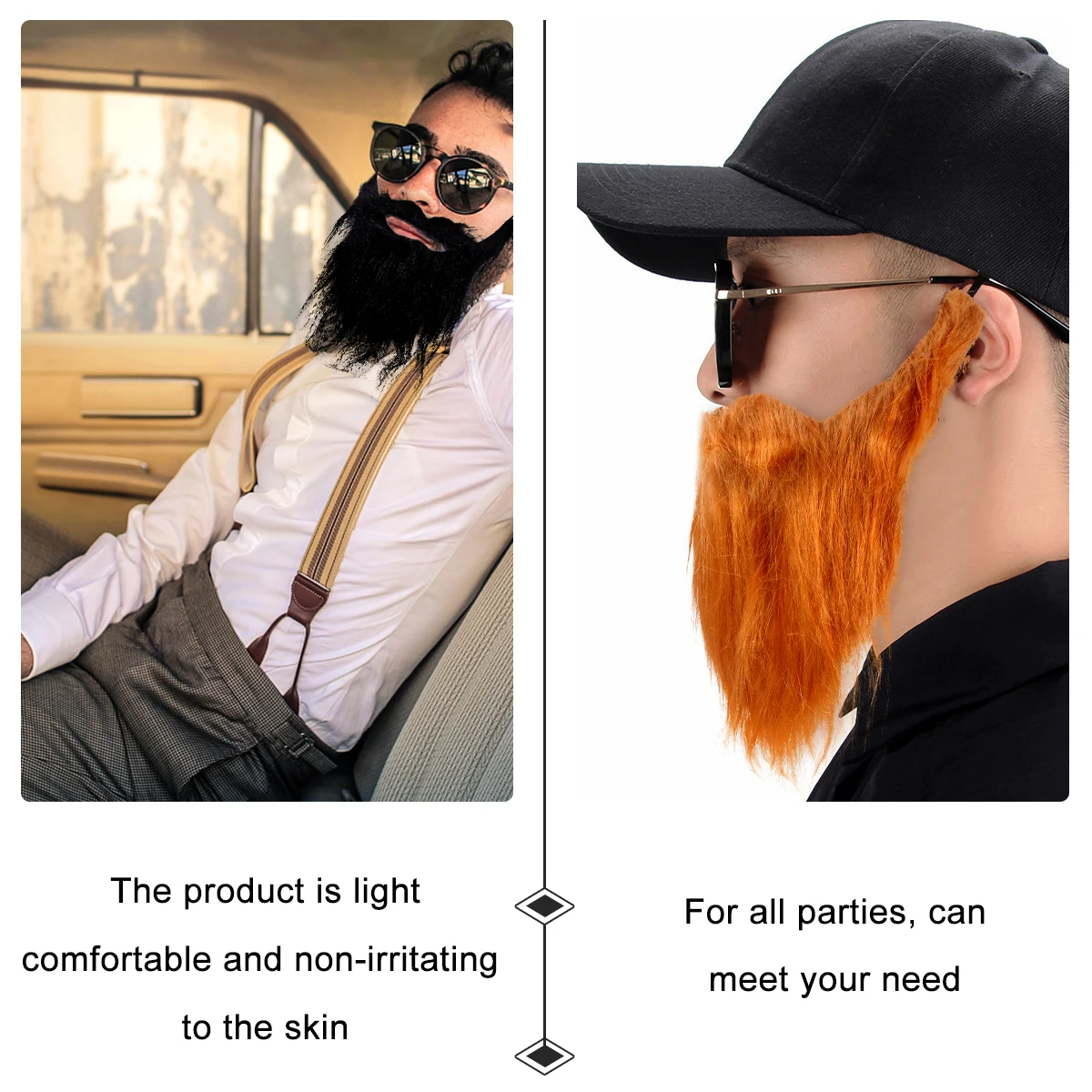 2Pcs False Beard Props Comfortable Lightweight Halloween Costume Party Supplies Facial Hair Accessories Safe Non-Irritating
2Pcs False Beard Props Comfortable Lightweight Halloween Costume Party Supplies Facial Hair Accessories Safe Non-Irritating