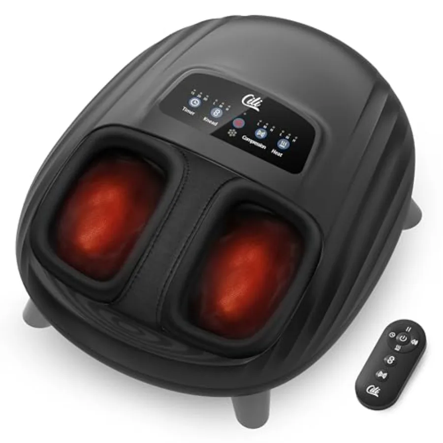 Feet Massager with Heat, Shiatsu Feet Massage Machine for Plantar Fasciitis Neuropathy, 3 Sole and Instep Heating Levels, 3 Int
Feet Massager with Heat, Shiatsu Feet Massage Machine for Plantar Fasciitis Neuropathy, 3 Sole and Instep Heating Levels, 3 Int