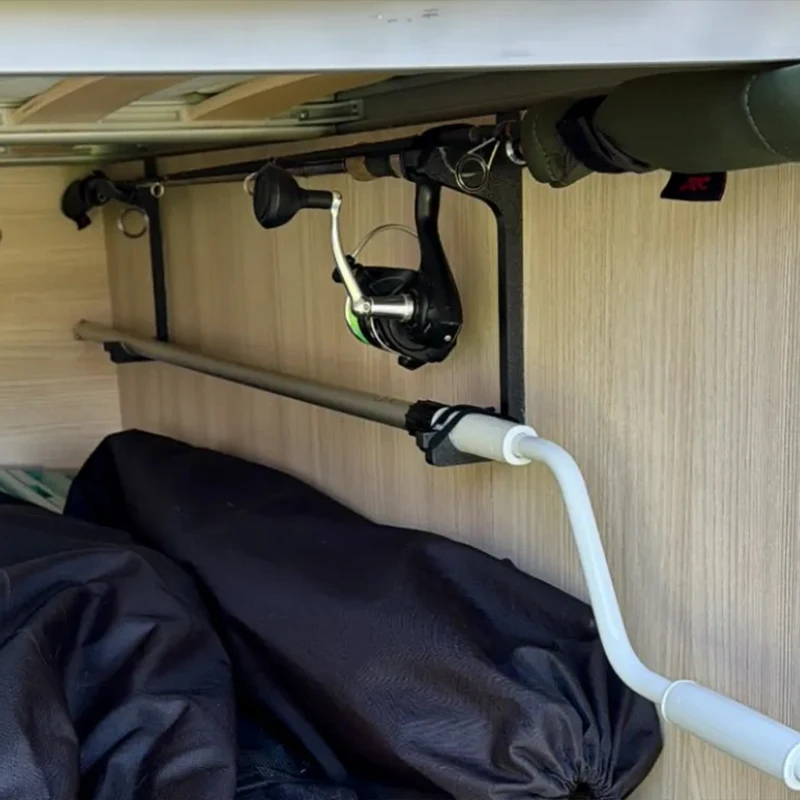 2Pc RV Horizontal Bed Bracket Multifunctional Storage Holder For 2 Fishing Rods Or Sunshade Cranks Camper Van Organization
2Pc RV Horizontal Bed Bracket Multifunctional Storage Holder For 2 Fishing Rods Or Sunshade Cranks Camper Van Organization