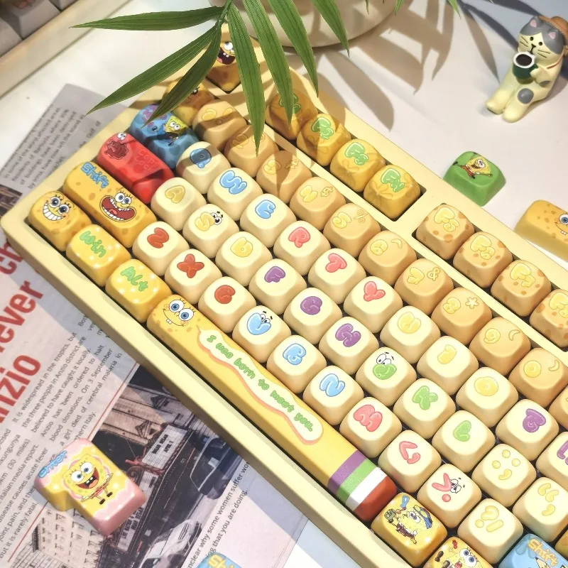 Kawaii SpongeBo SquarePants Birthday Present Good Looks Mechanical Keyboard Keycaps Easy To Operate Suitable for Various Keys
Kawaii SpongeBo SquarePants Birthday Present Good Looks Mechanical Keyboard Keycaps Easy To Operate Suitable for Various Keys