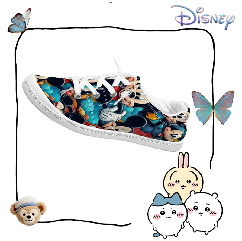 Disney Mickey Mouse Colorful Print Low Top Canvas Shoes for Women, Casual Breathable Sneakers
Disney Mickey Mouse Colorful Print Low Top Canvas Shoes for Women, Casual Breathable Sneakers