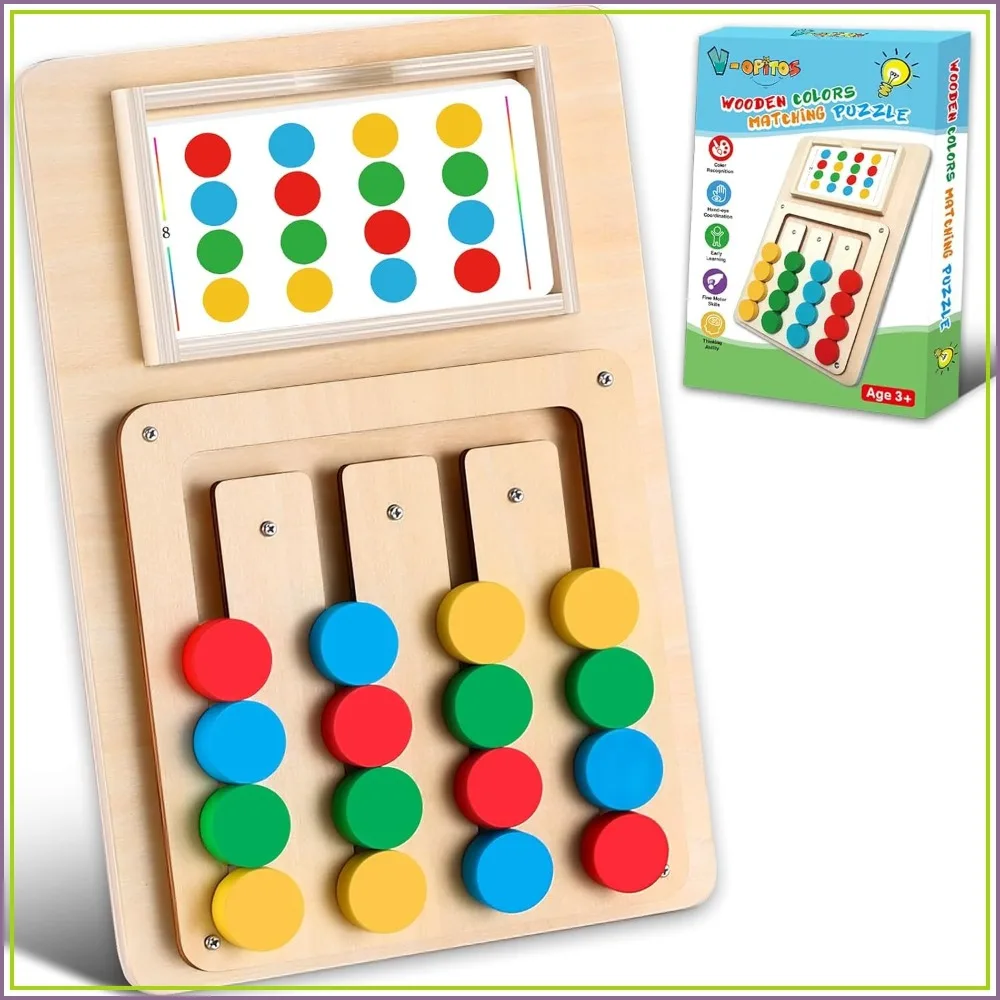 Color Matching Puzzle Toys, Montessori Brain Teasers Game for Age 3-7, Road Trip Toys for Boys & Girls, Travel Handheld Games
Color Matching Puzzle Toys, Montessori Brain Teasers Game for Age 3-7, Road Trip Toys for Boys & Girls, Travel Handheld Games