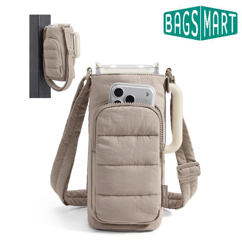 BAGSMART 40oz Water Bottle Holder with Strap Quilted Crossbody Purse Drink Carrier Gym Accessories for Women
BAGSMART 40oz Water Bottle Holder with Strap Quilted Crossbody Purse Drink Carrier Gym Accessories for Women