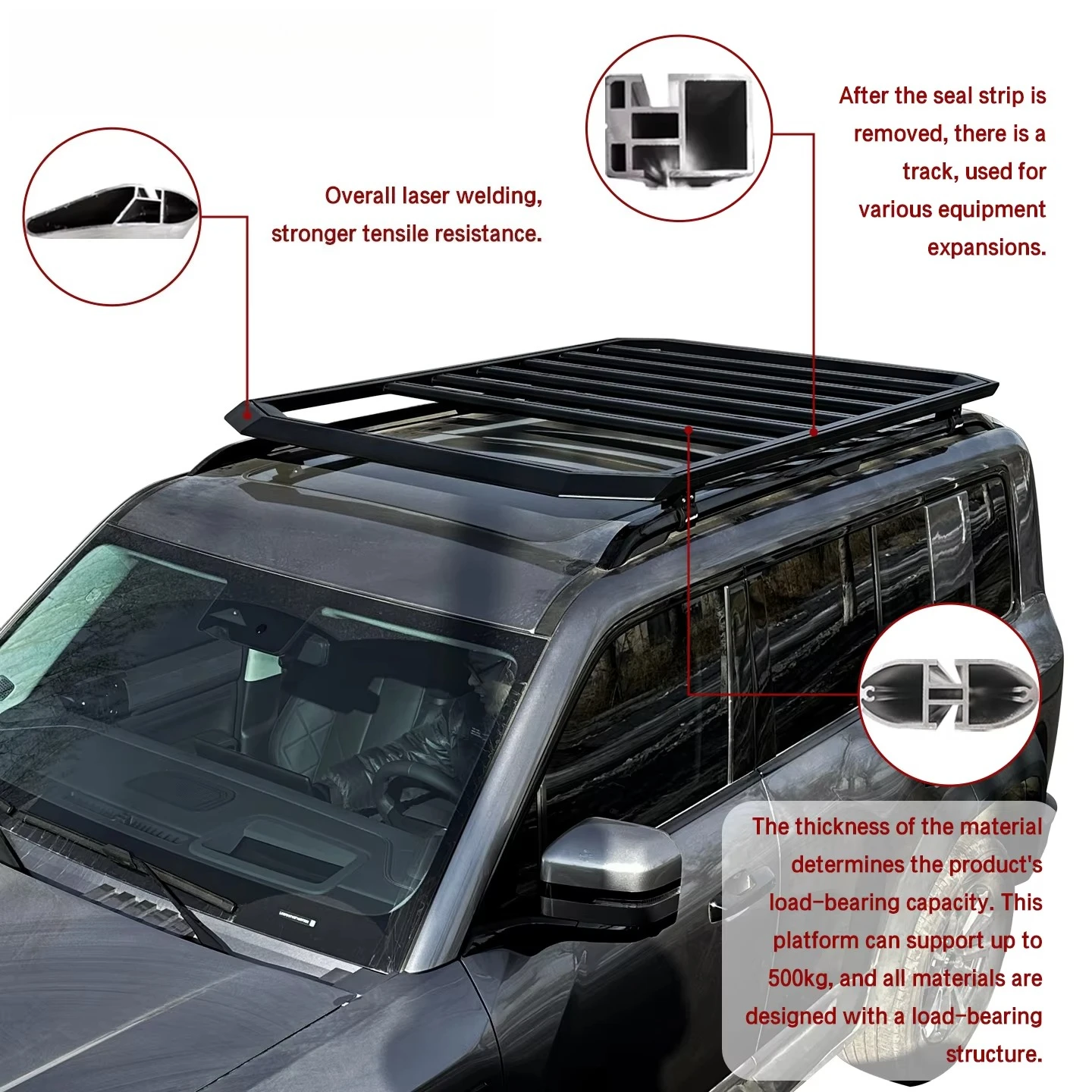 Car Roof Rack Aluminum Alloy Rust and Corrosion protection Strong and Durable No-drill Installation Multi-scenario Adaptation
Car Roof Rack Aluminum Alloy Rust and Corrosion protection Strong and Durable No-drill Installation Multi-scenario Adaptation