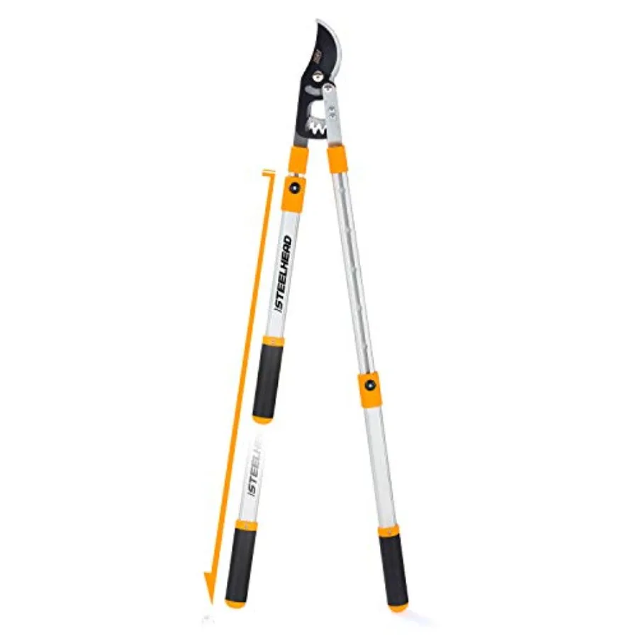 Heavy-Duty 27-40" Adjustable Gear-Bypass Limb and Branch Lopper Telescoping Extendable Handles Ratcheting Cuts Up to 1-3/4" Sec
Heavy-Duty 27-40" Adjustable Gear-Bypass Limb and Branch Lopper Telescoping Extendable Handles Ratcheting Cuts Up to 1-3/4" Sec