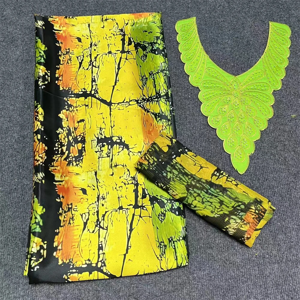 African Silk Satin Fabric and Chiffon Fabric Set, Satin Cloth, High Quality, New, 4 + 2 Yards
African Silk Satin Fabric and Chiffon Fabric Set, Satin Cloth, High Quality, New, 4 + 2 Yards