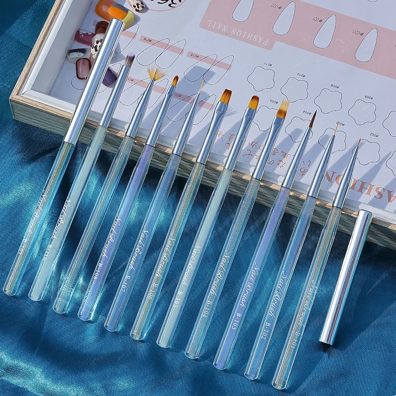 Sweet-Z 1/10pcs Nail Art Brush Design Transparent Handle Uv Gel Extension Diy Manicure Tool Stripe Liner Nail Brush Wholesale
Sweet-Z 1/10pcs Nail Art Brush Design Transparent Handle Uv Gel Extension Diy Manicure Tool Stripe Liner Nail Brush Wholesale