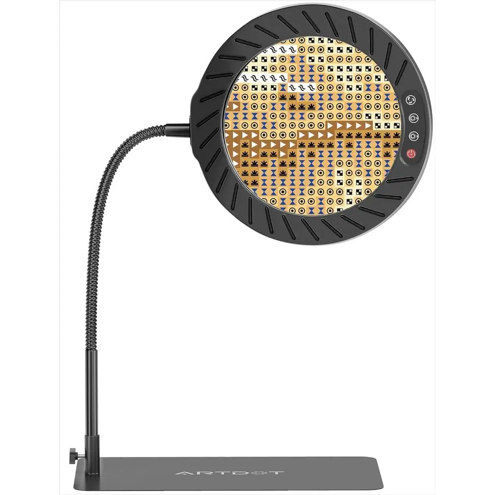 Лупа ARTDOT 10X с подсветкой и подставкой, настольная лампа с 144 светодиодами, 5 цветов света и 9 уровней регулировки яркости
Лупа ARTDOT 10X с подсветкой и подставкой, настольная лампа с 144 светодиодами, 5 цветов света и 9 уровней регулировки яркости